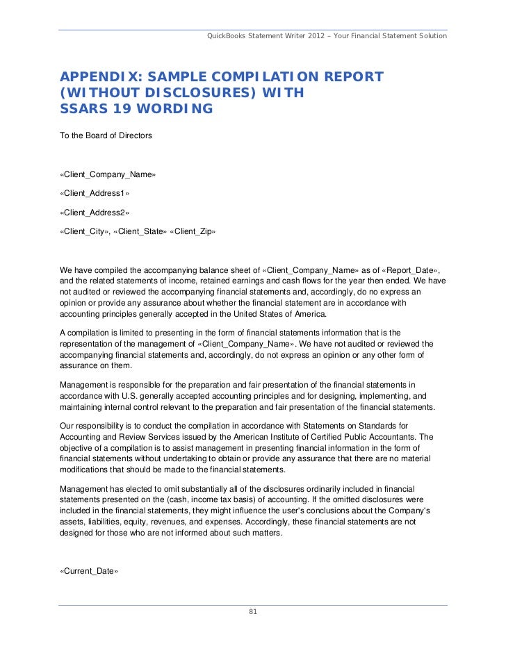 Compilation report sample 2021 picture