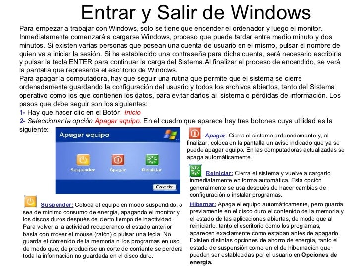 Resultado de imagen para entrar y salir de windows