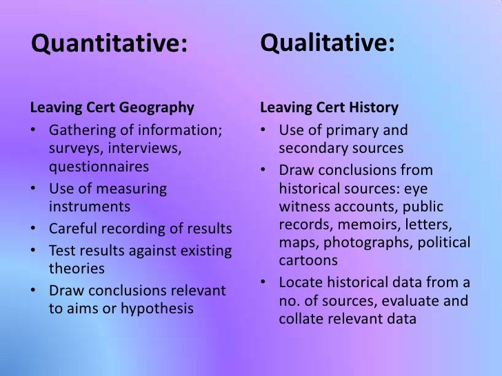 Historical Knowledge And Quantitative Analysis