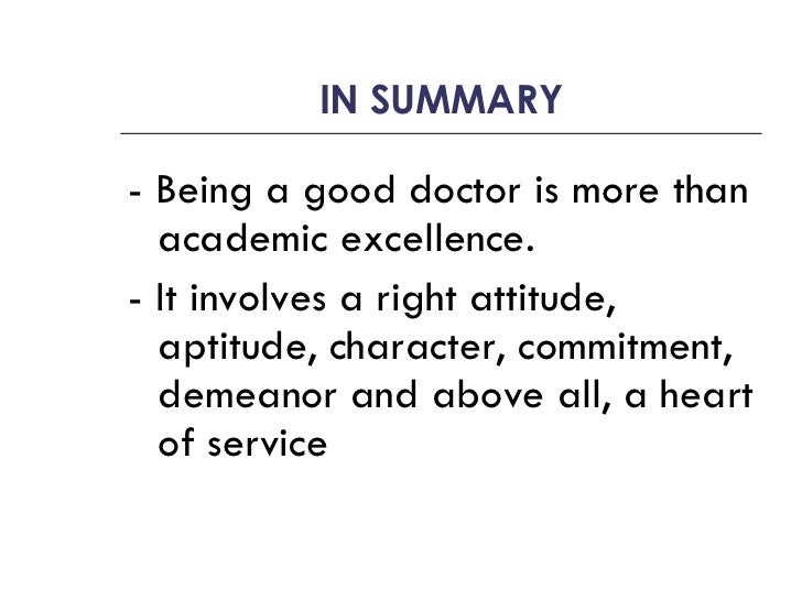 Essay about doctor profession