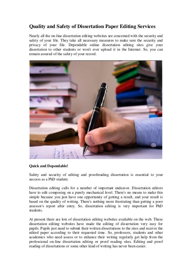 Dissertation editing help proposal