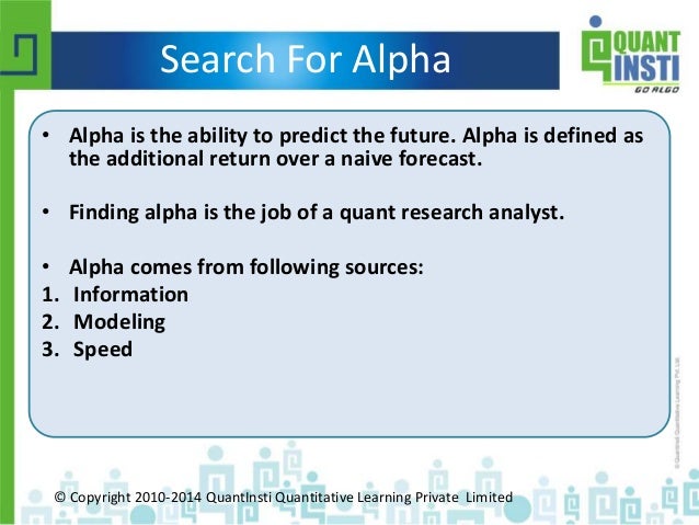 Alpha trading systems limited