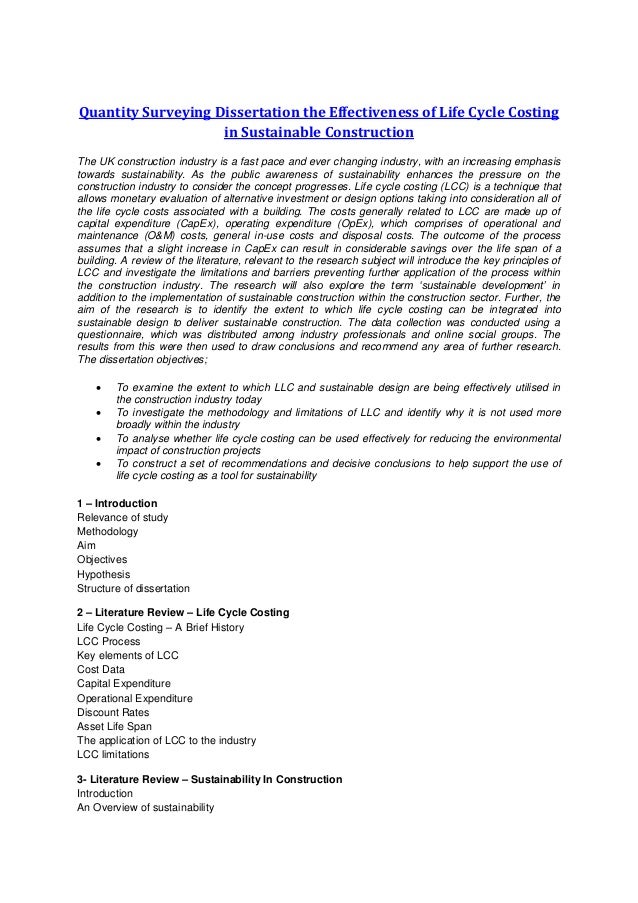 Dissertation on construction materials picture