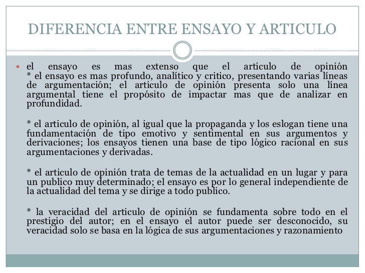 Que es un ensayo