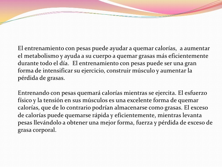 Como Quemar Grasa Con Pesas