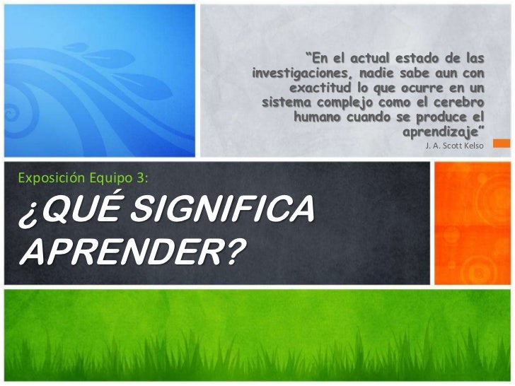 Que significa aprender