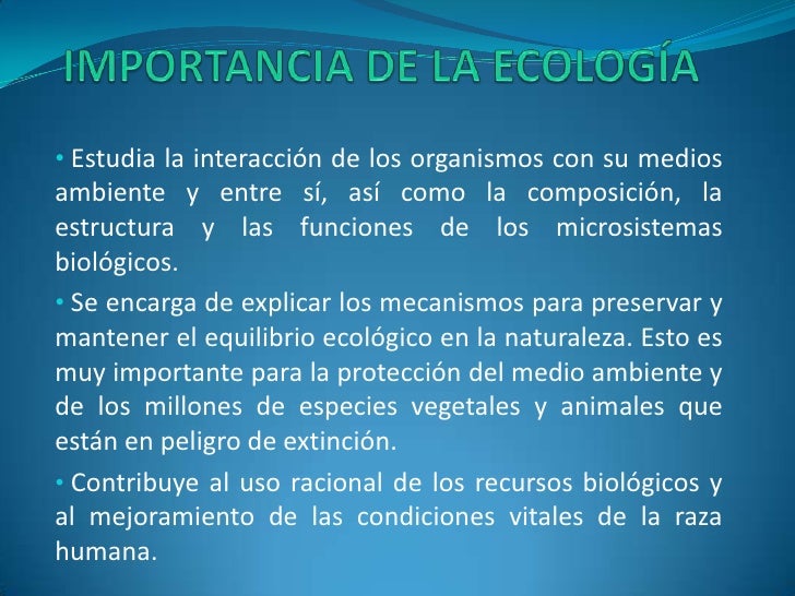 Qué Es La EcologíA