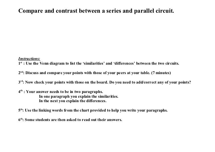 Series circuit vs parallel circuit picture