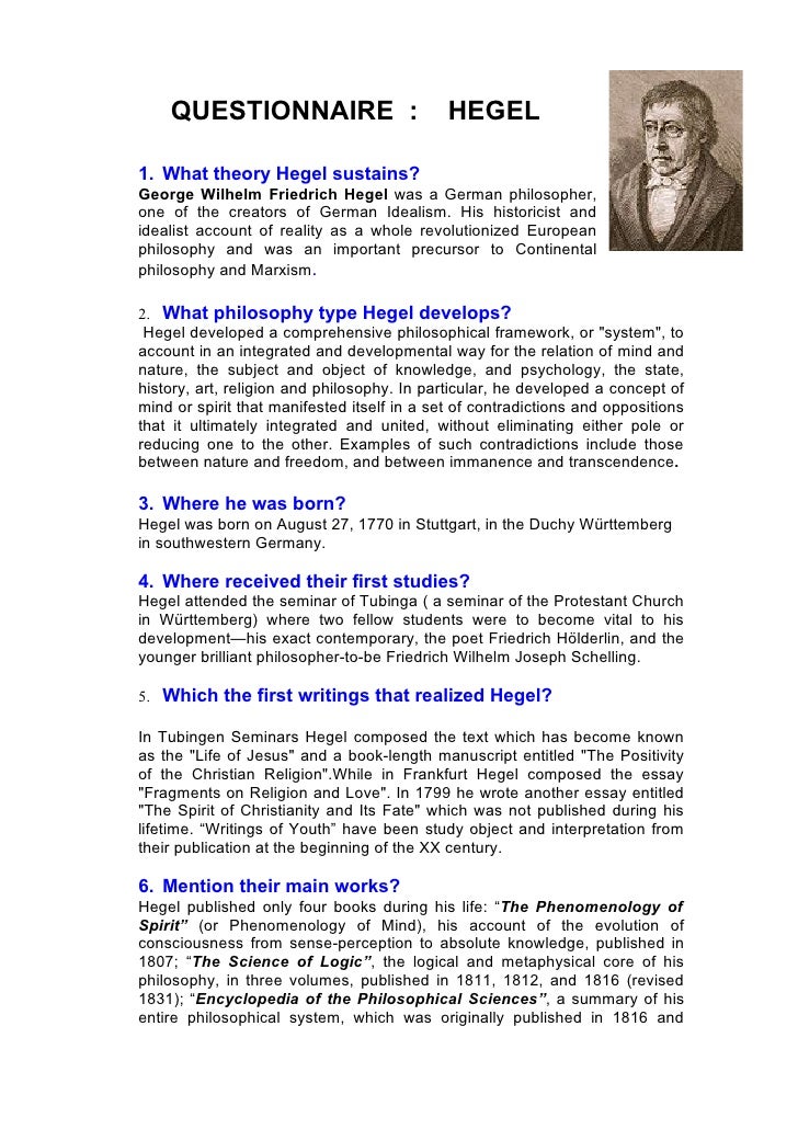 Dissertation philosophie hegel
