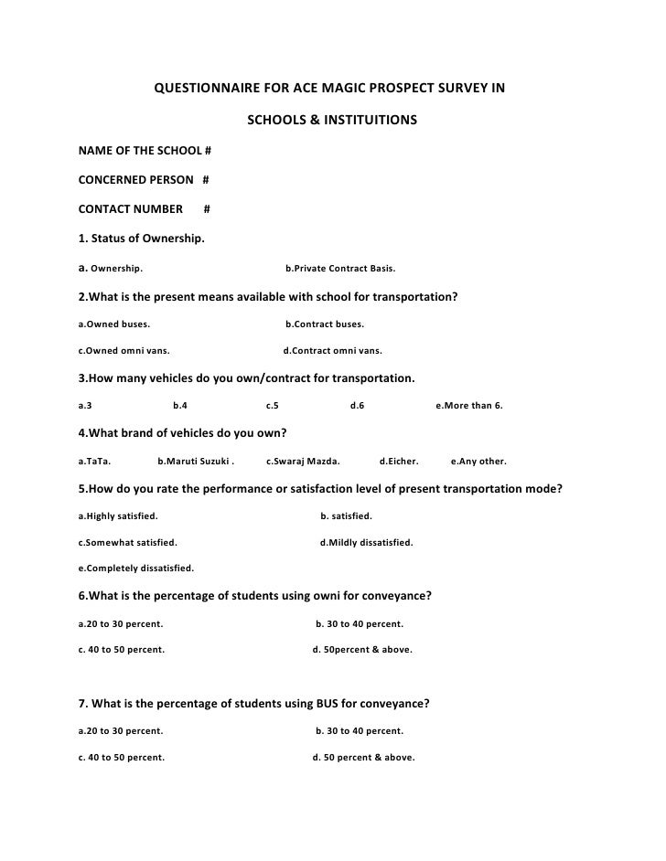 questionnaire-for-ace-magic-prospect-survey-in