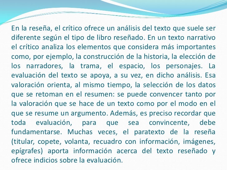 ¿Qué es una reseña?