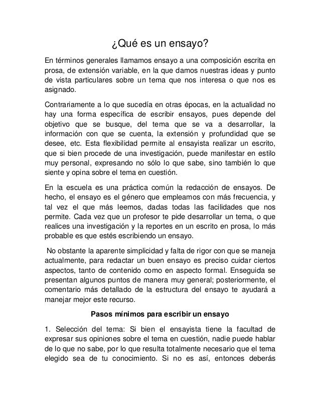 Qué es un ensayo y sus características Qué es un ensayo y sus características