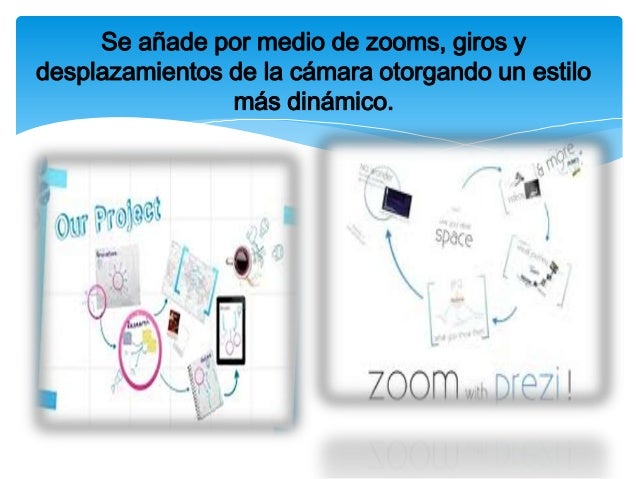 Se añade por medio de zooms, giros y
desplazamientos de la cámara otorgando un estilo
más dinámico.