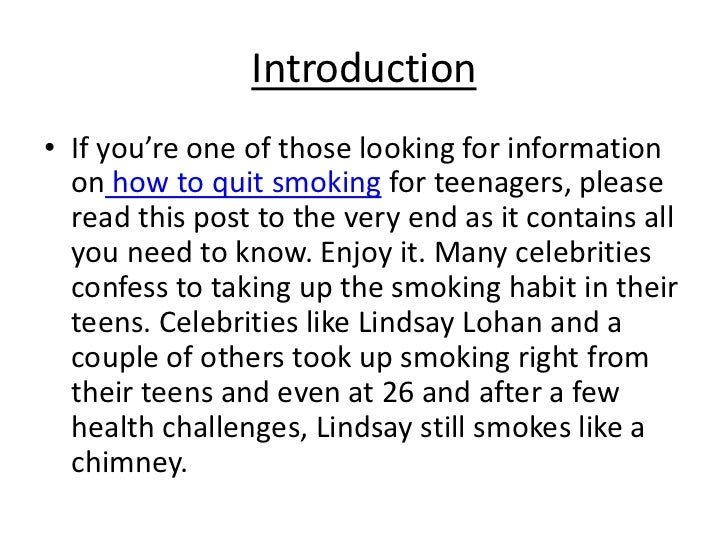 Stop smoking essay conclusion