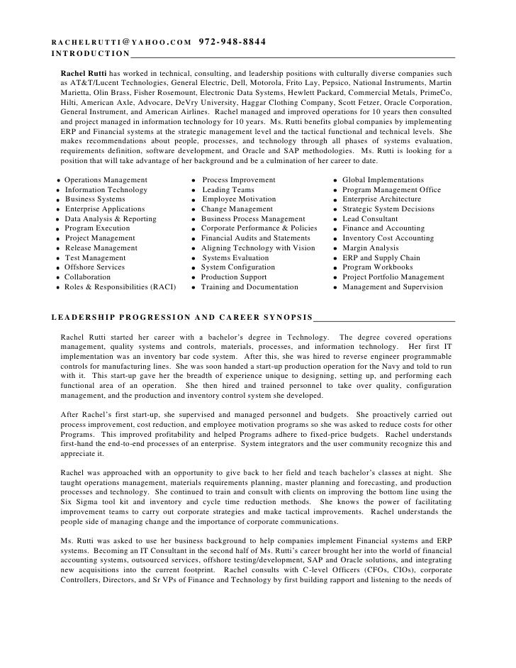 business process management resume