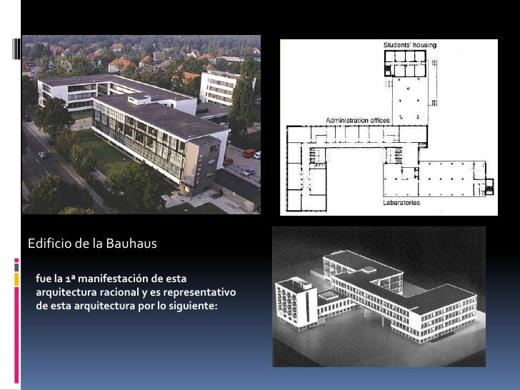  Vista general del edificio. La Bauhaus.Edificio de la Bauhaus fue la 1ª manifestación de esta arquitectura raciona...