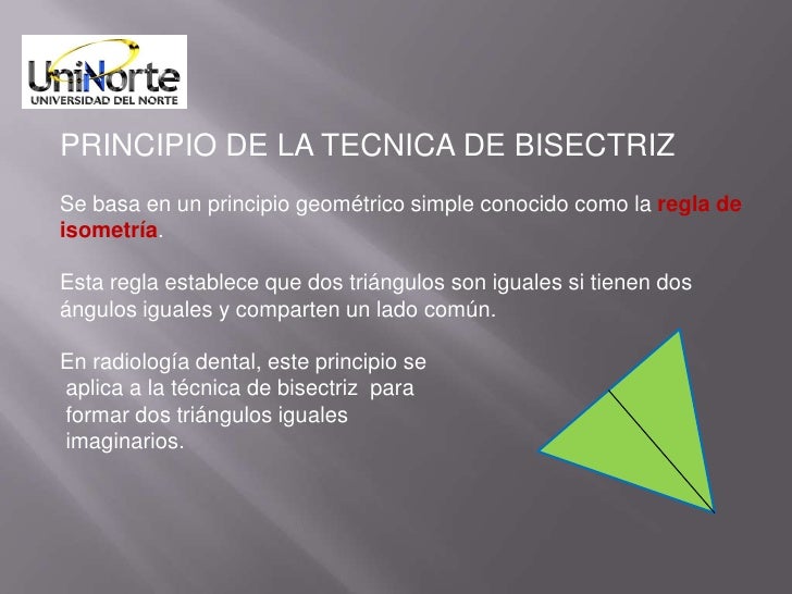 Radiologia tecnica de bisectriz