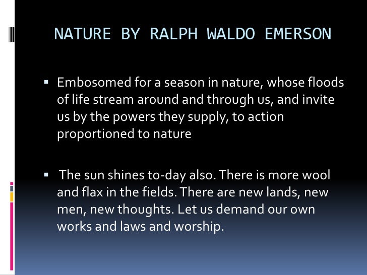 Ralph waldo emerson nature essay quotes