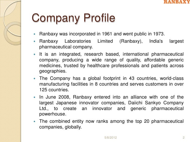 Pharmaceutical Company Profile Template Free Download - Nisma.Info