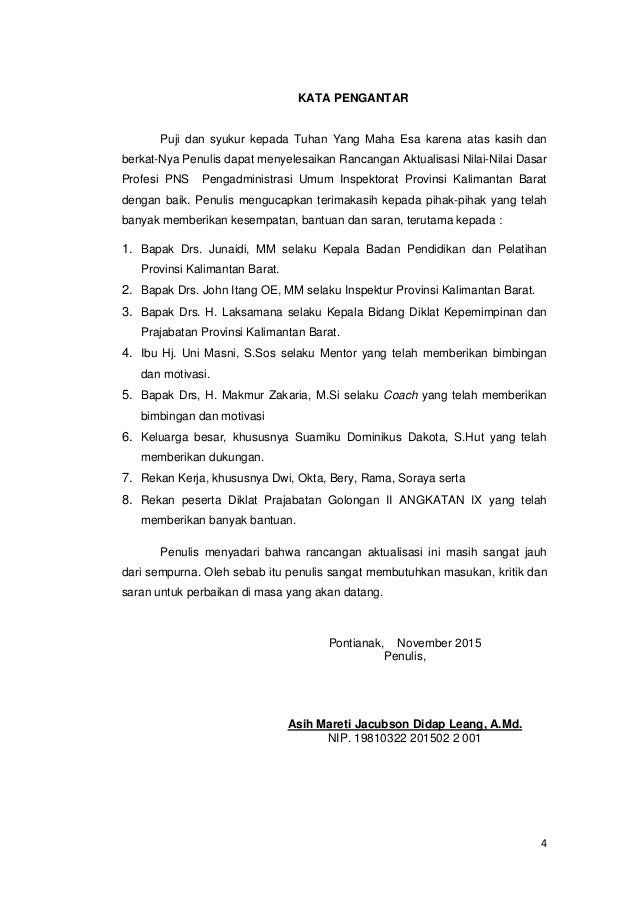 Rancangan aktualisasi Gol II Prajabatan 2015