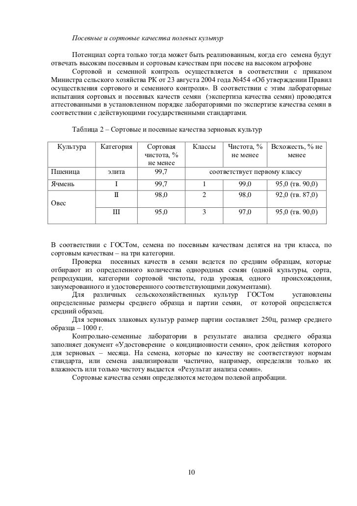 Сортовые семена зерновых Сортовые семена зерновых