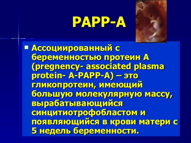 Ассоциированный с беременностью протеин a papp-a