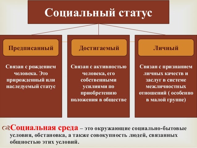 Какой у меня статус в обществе Какой у меня статус в обществе