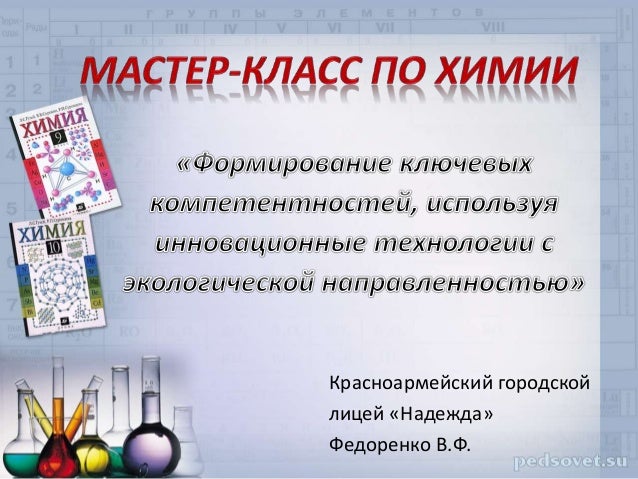 Темы мастер-класса по химии Темы мастер-класса по химии