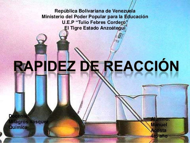 Rapidez de reaccion