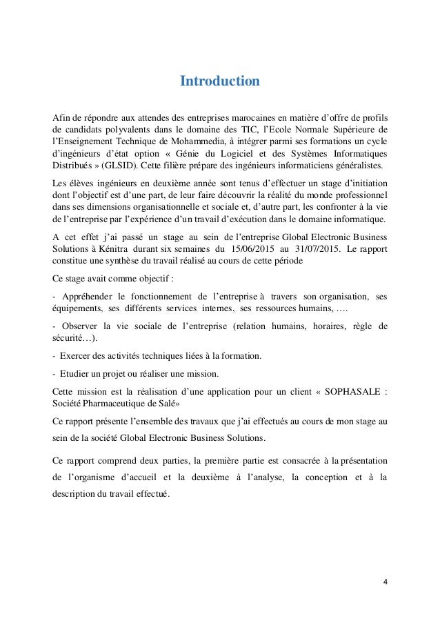 Rapport de stage