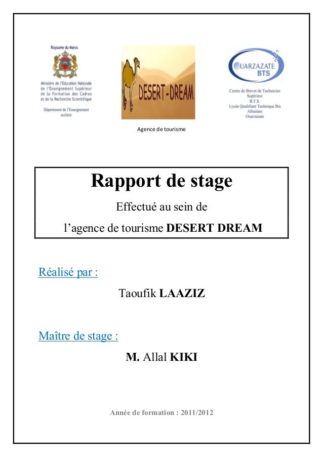 Rapport de stage desert dream