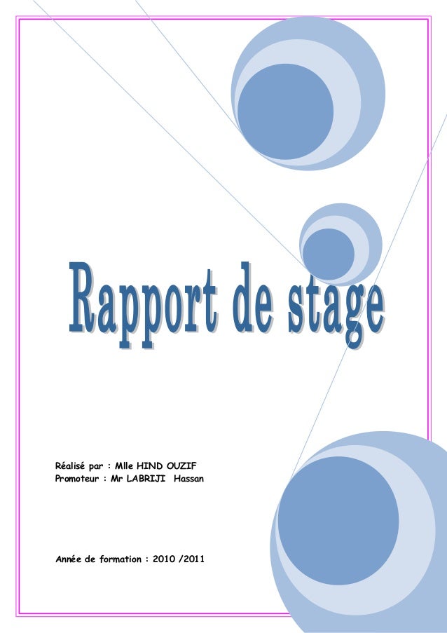 Exemple De Rapport De Stage Pfe Informatique Pdf DOC  Ebooks kings 