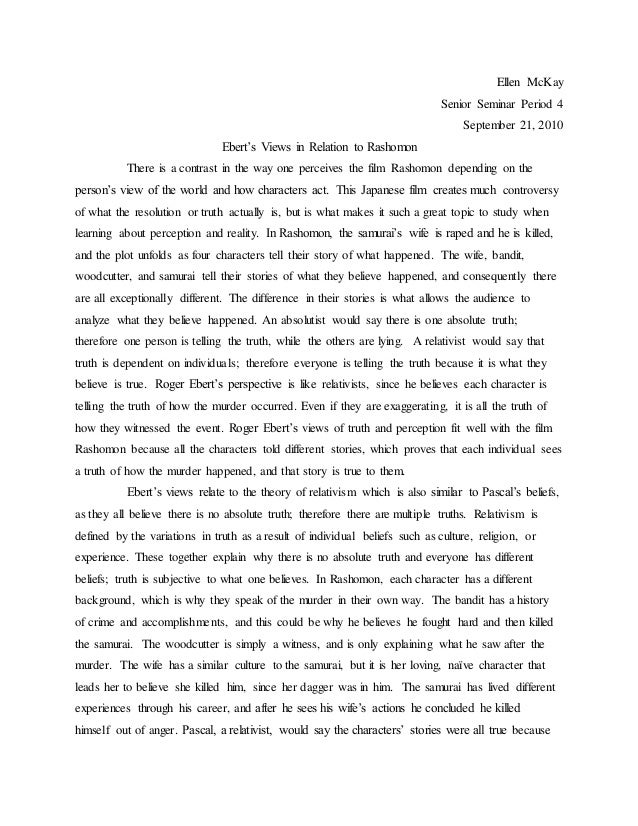 rashomon essay questions rashomon essay questions