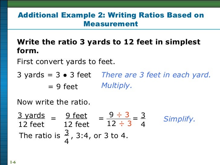 ratio write the ratio in the simplest form