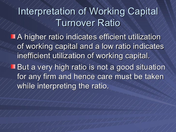 working capital turnover ratio working capital turnover ratio