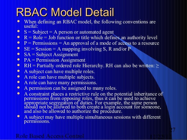 Role Based Access Control