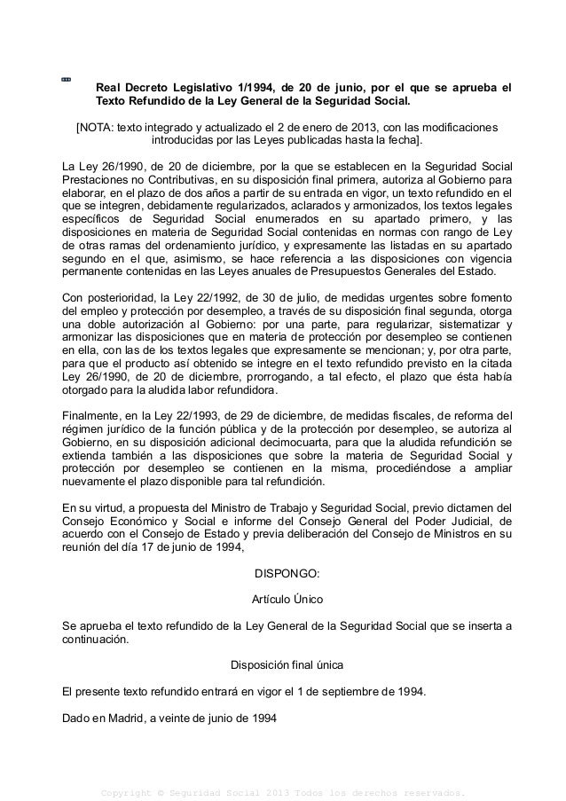 DECRETO 1 1994 decreto 1 1994: