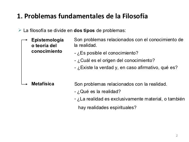 Los problemas de la Filosofía Tema 4