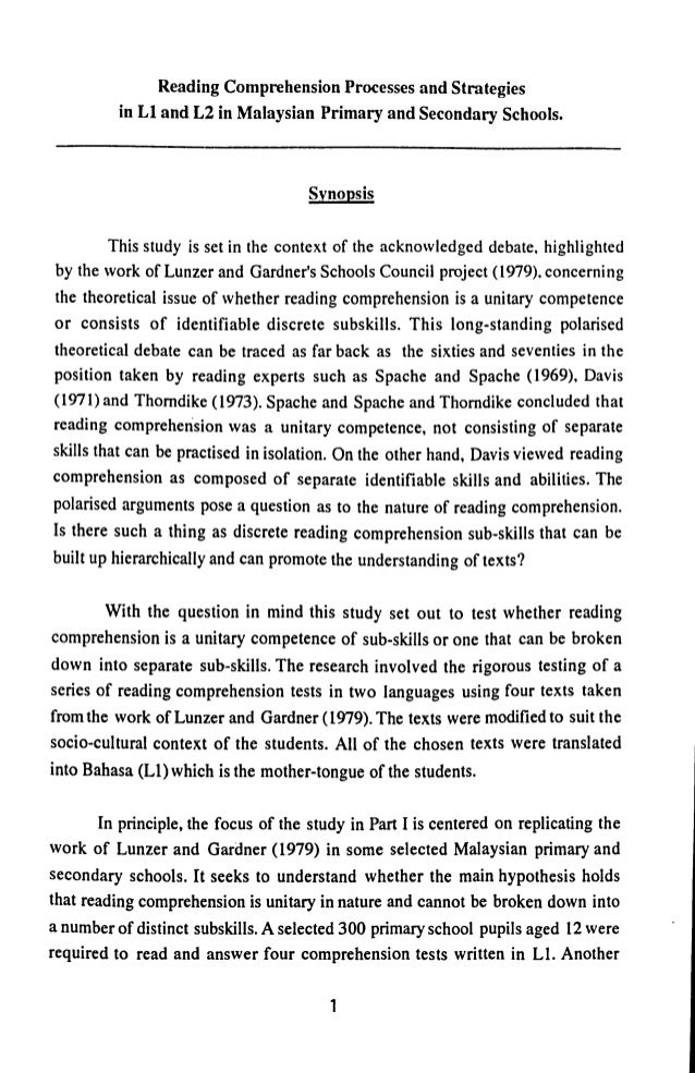 [PDF]Reading Motivation and Reading Comprehension Thesis