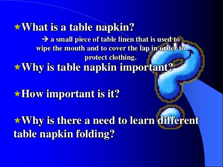 Table Napkin Folding