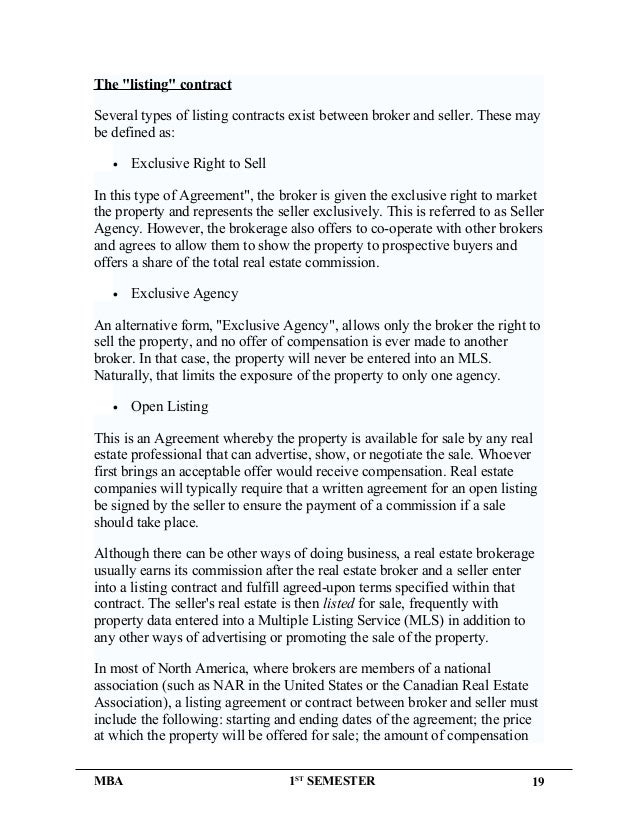 estate contract multi word real unit