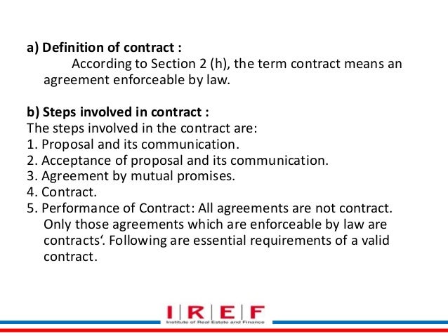 laws estate contract real