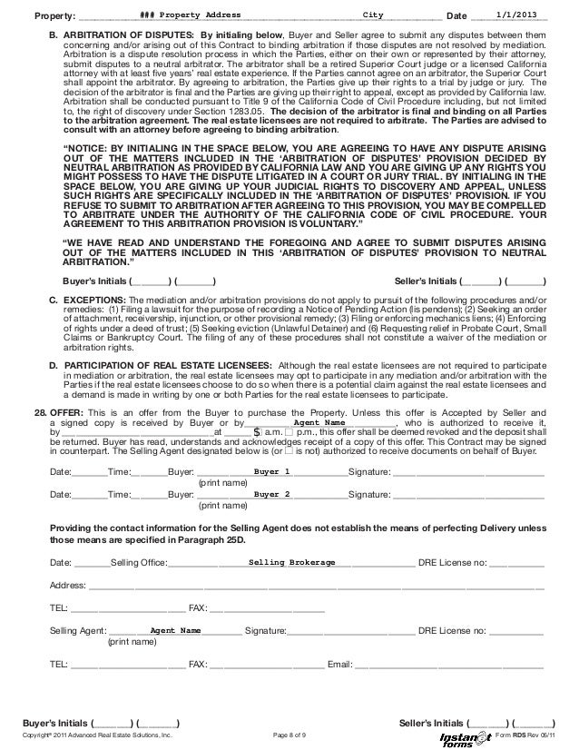 real estate purchase contract rds rev 05 11 real estate purchase contract rds rev 05 11