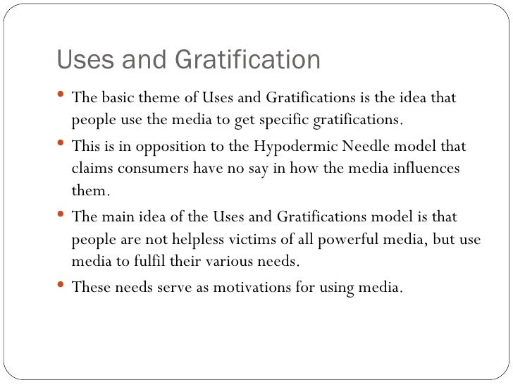 Uses and gratification theory term papers