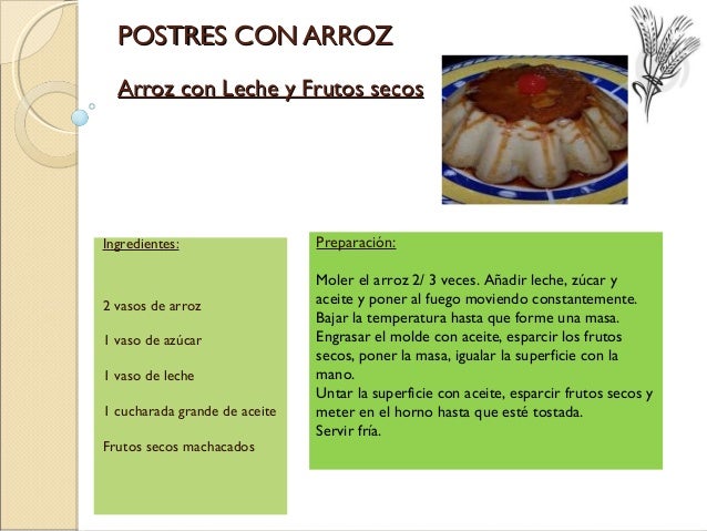 Receta Corta De Arroz Con Leche En Ingles