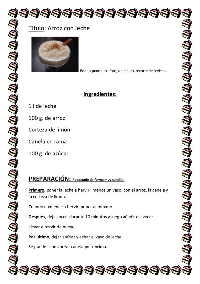 Arroz Con Leche Argentina Ingredientes