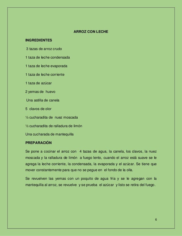 Receta Arroz Con Leche Usando Leche Condensada