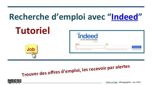 Recherche d'emploi avec Indeed - tutoriel