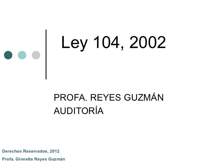 LEY RECLAMACIONES ley reclamaciones:
