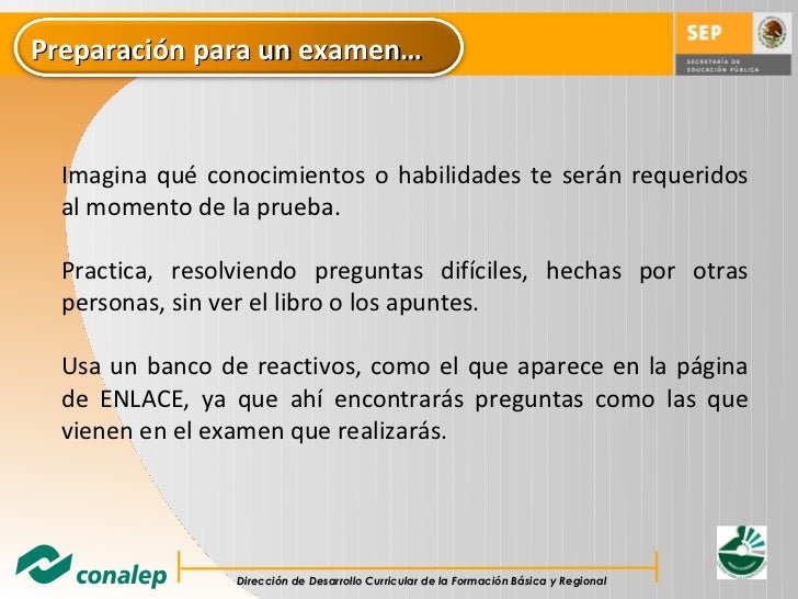 Recomendaciones para examenes de opcion multiple Recomendaciones para examenes de opcion multiple